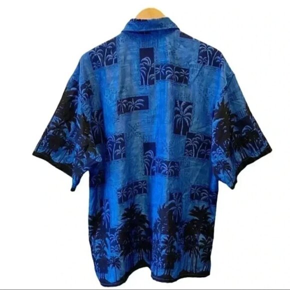 Aloha Joe Mens Hawaiian Shirt Short Sleeves Blue Size Large - Picture 2 of 15